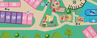Plan du Camping Del Bosc dans les Pyrénées Orientales